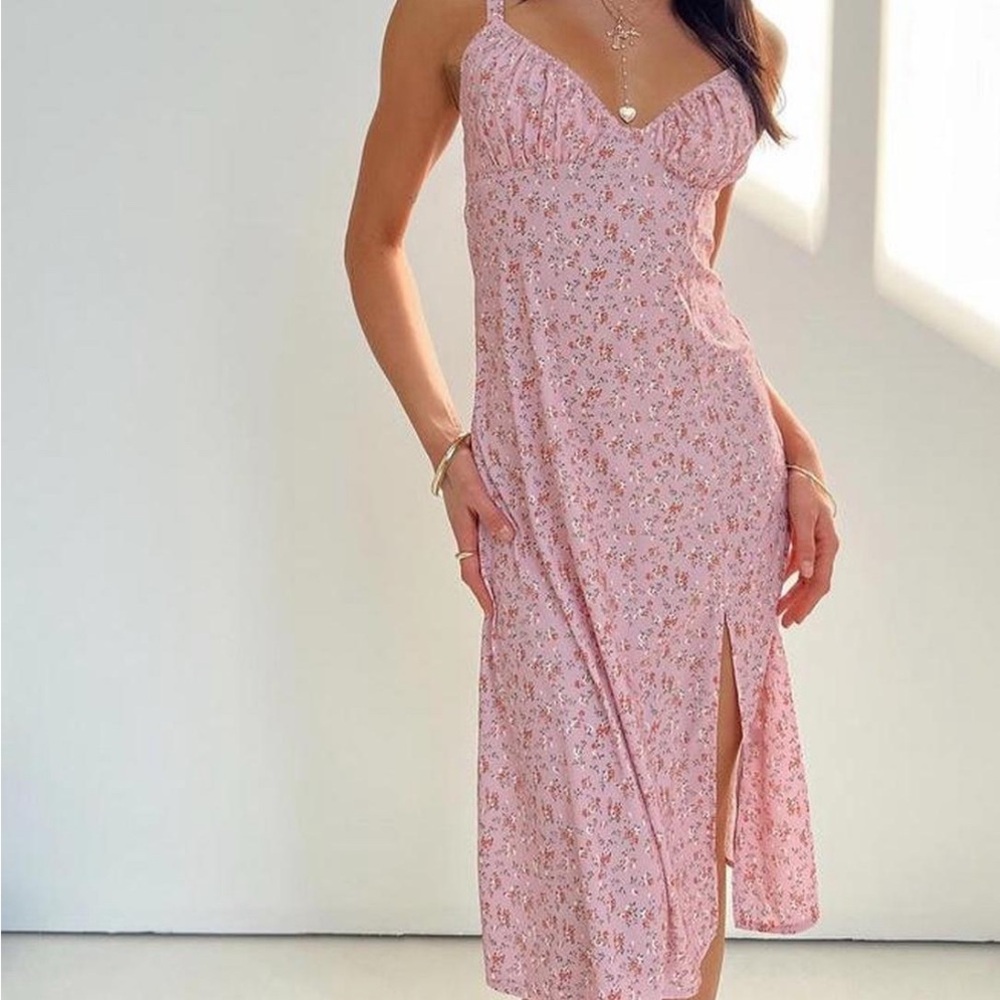 Princess Polly Pink Floral Midi Dress